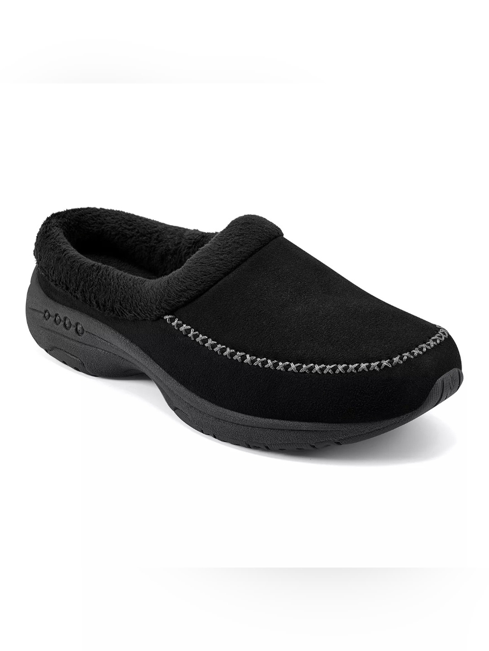 Easy Spirit Black T-slip Traveltime women's indoor/outdoor slippers size 10M NIB